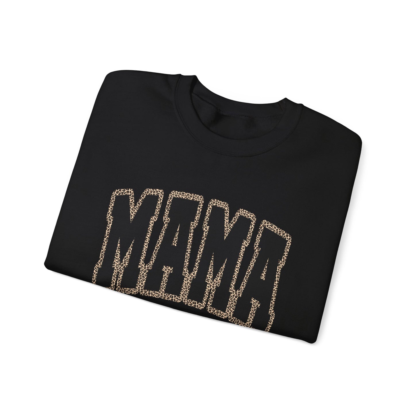 MAMA ANIMAL PRINT BLACK Crewneck Sweatshirt