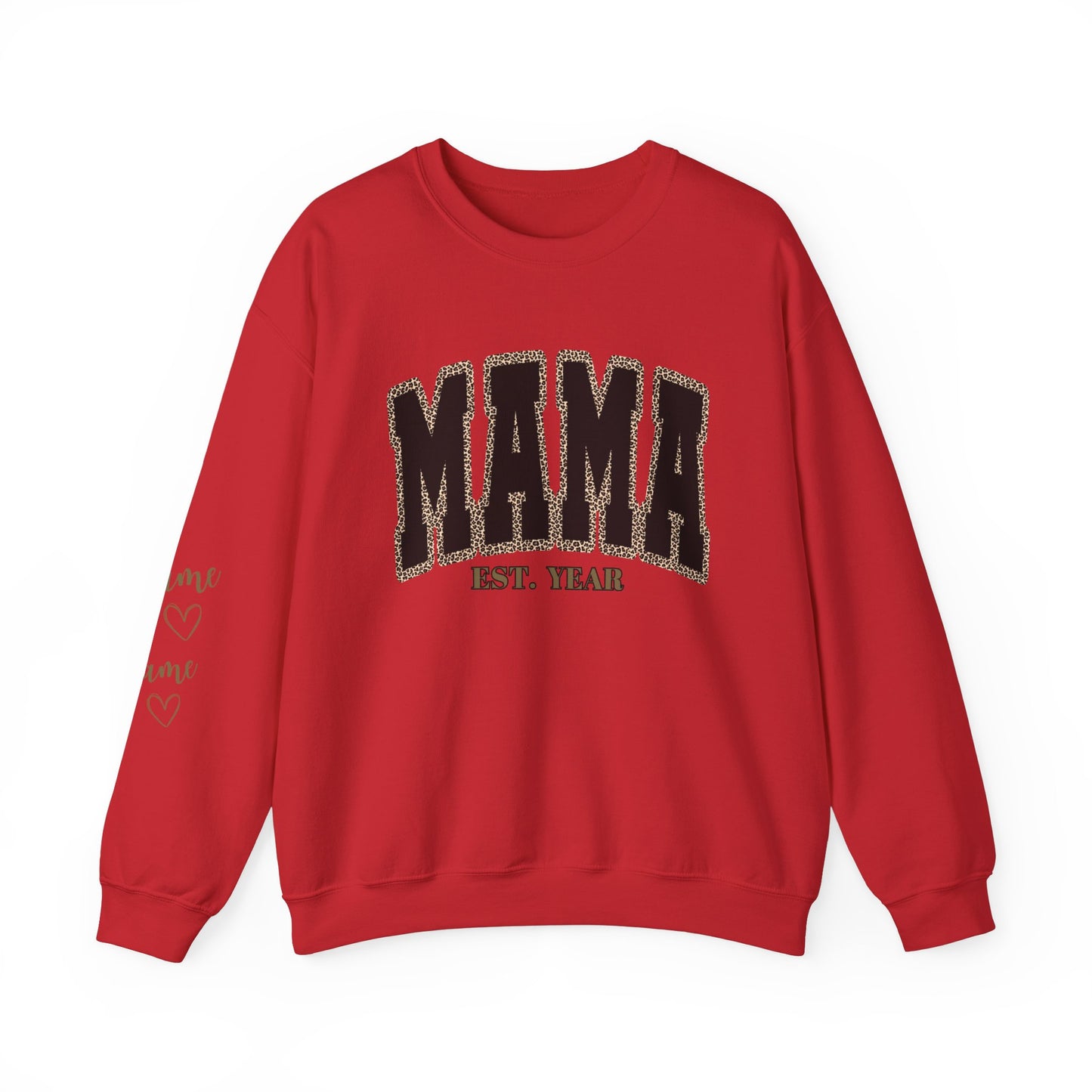 MAMA ANIMAL PRINT BLACK Crewneck Sweatshirt
