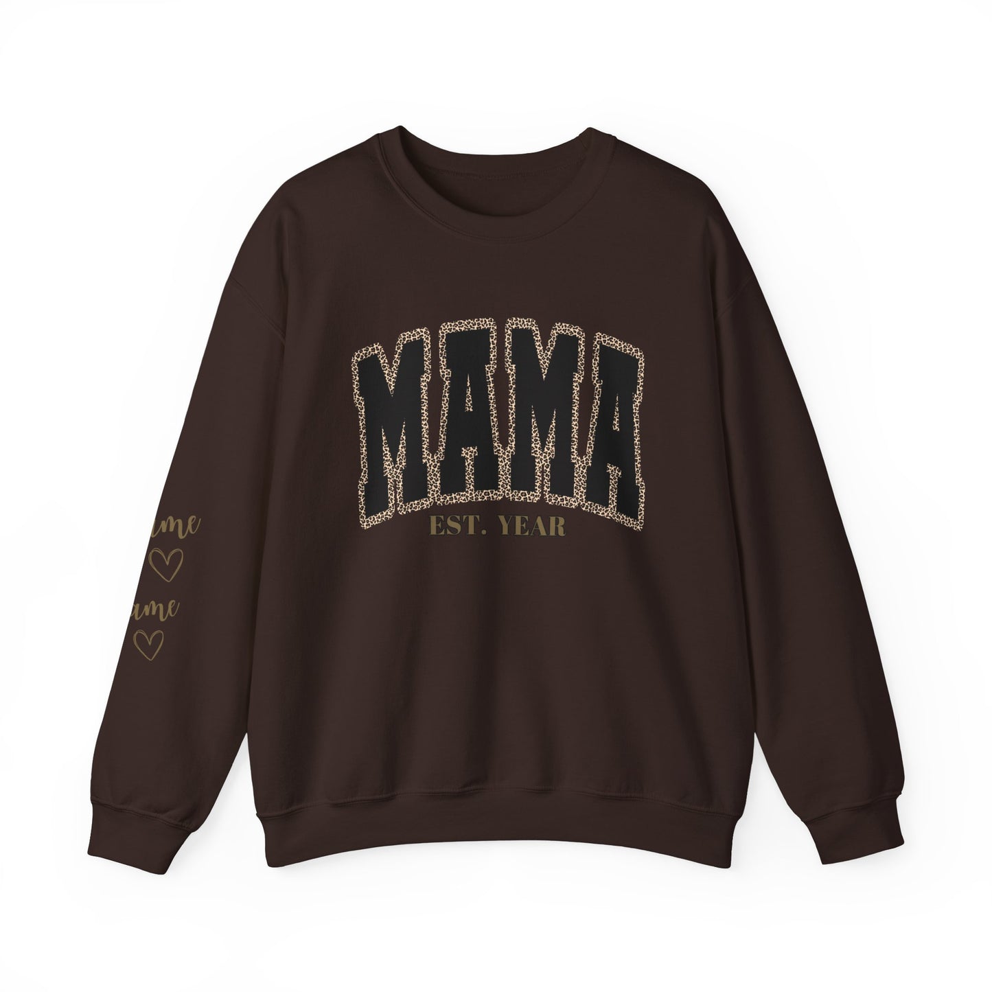 MAMA ANIMAL PRINT BLACK Crewneck Sweatshirt