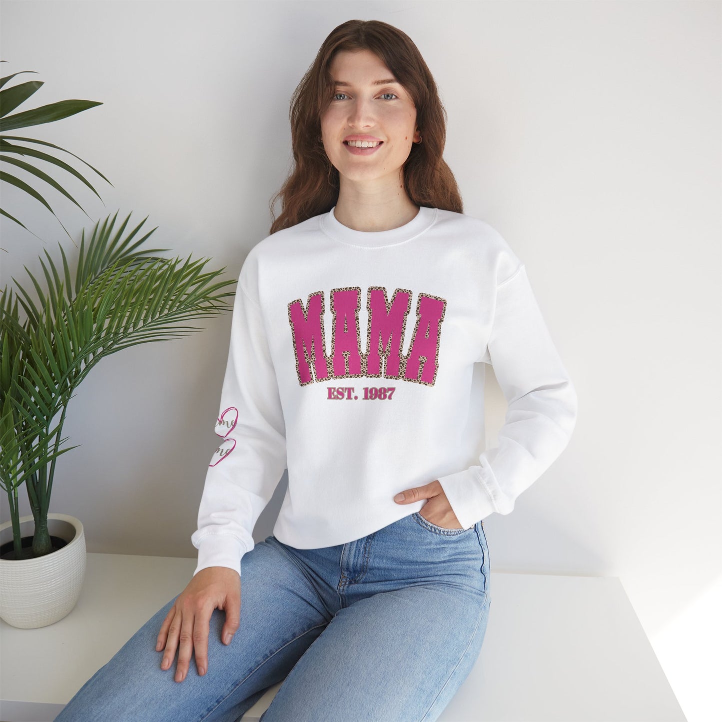MAMA PINK ANIMAL PRINT™ Crewneck Sweatshirt