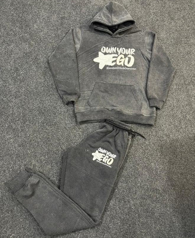 Own Your EGO Gray Jogger Set