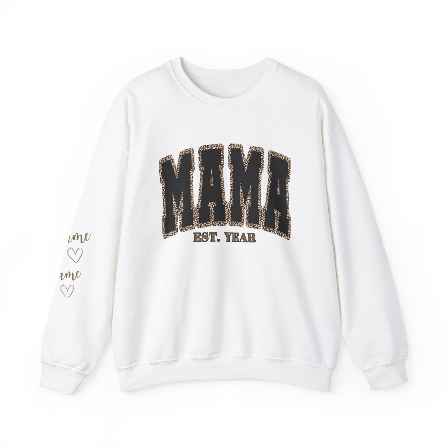 MAMA ANIMAL PRINT BLACK Crewneck Sweatshirt