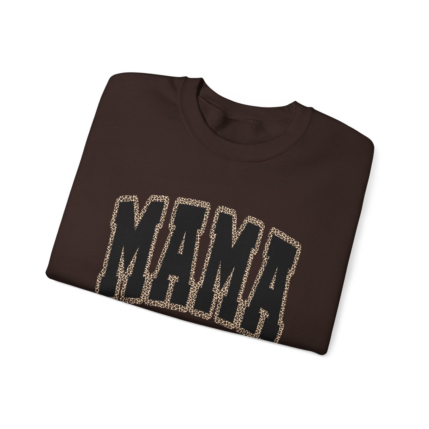 MAMA ANIMAL PRINT BLACK Crewneck Sweatshirt