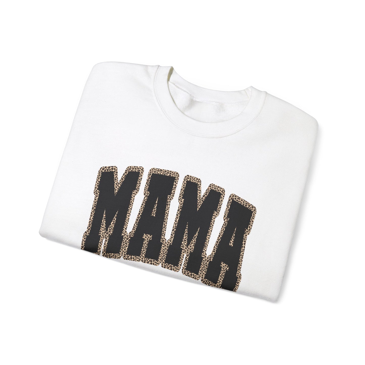 MAMA ANIMAL PRINT BLACK Crewneck Sweatshirt