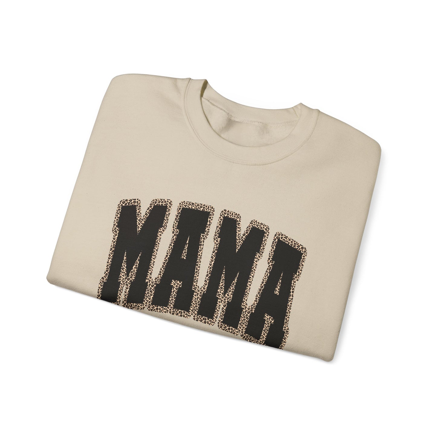 MAMA ANIMAL PRINT BLACK Crewneck Sweatshirt