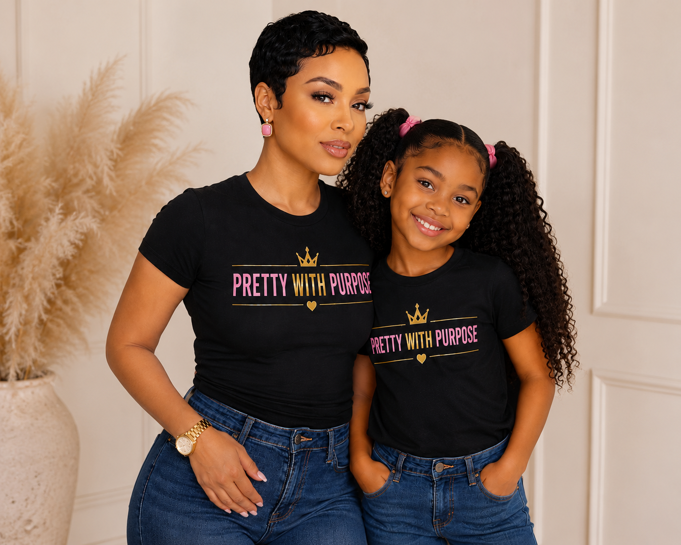 💕 Pretty With Purpose™ Mommy & Me Set – Includes Mom & Daughter Tee