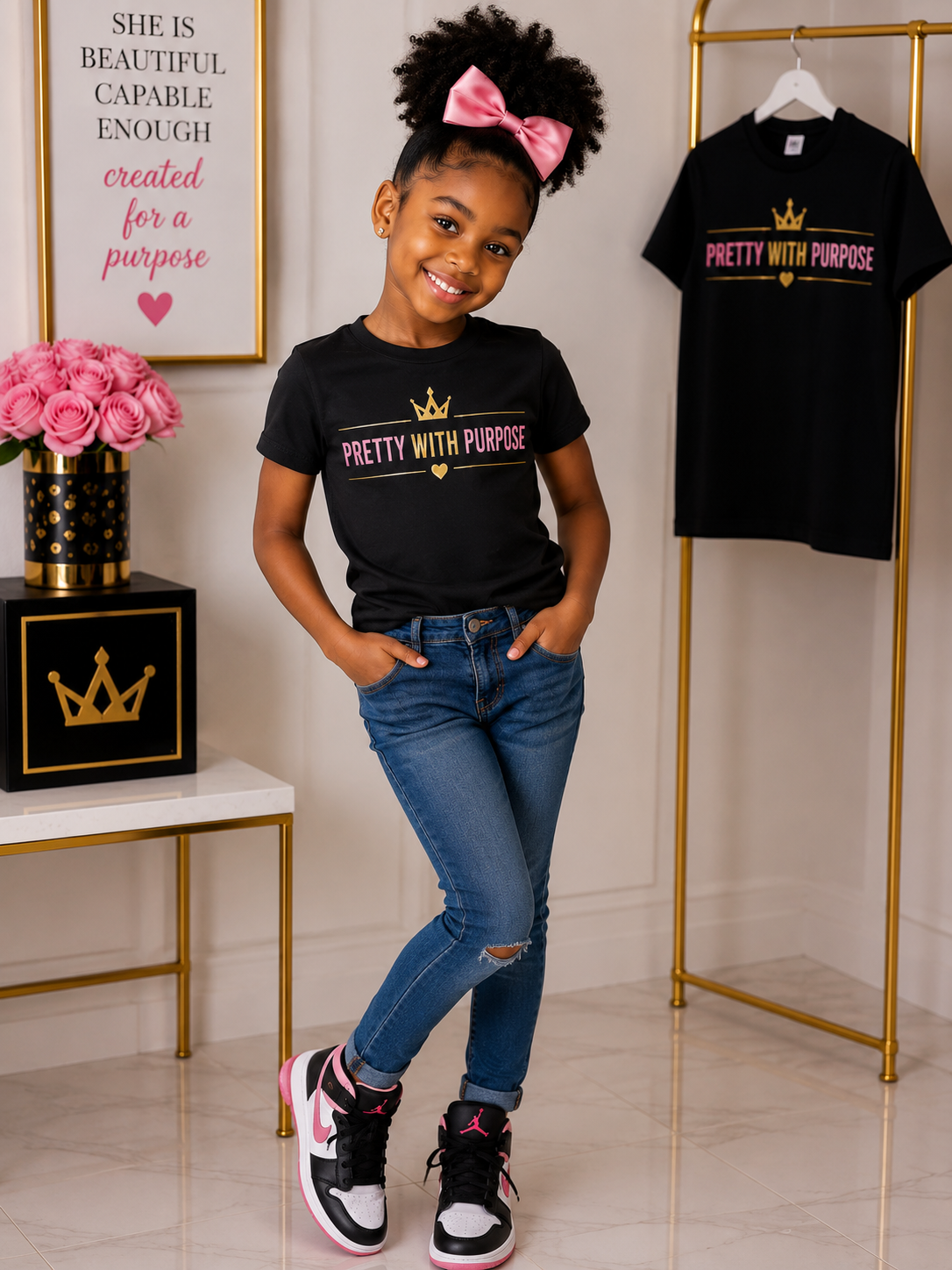 Pretty With Purpose Little Girls Tee