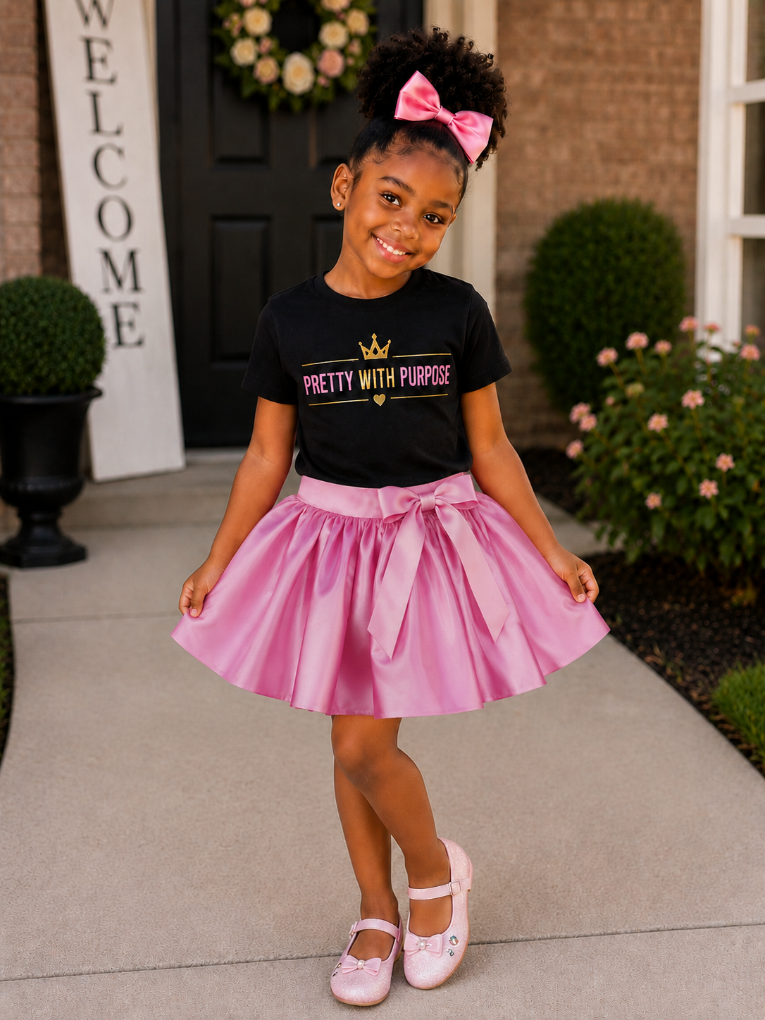 Pretty With Purpose Little Girls Tee
