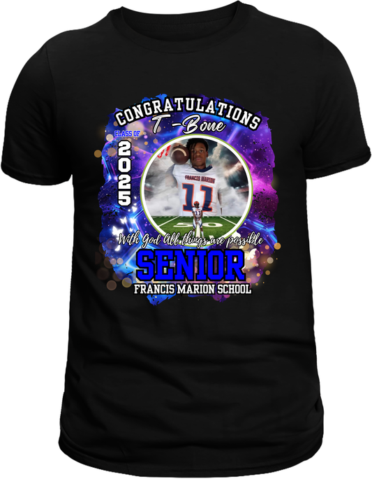 Graduation Congrats Senior Black Tee