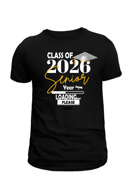 SENIOR YEAR LOADING BLACK TEE