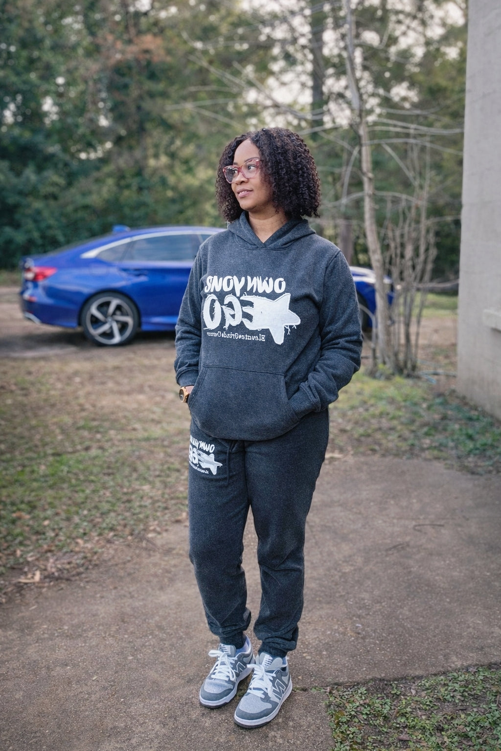 Own Your EGO Gray Jogger Set