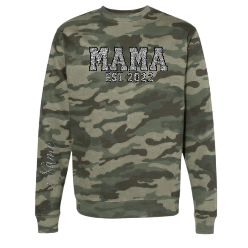 Glitter Camo MAMA Sweater